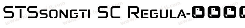STSsongti SC Regula字体转换